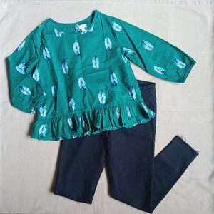 Gymboree Feather Peplum Outfit